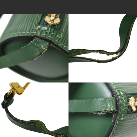 RARE Authentic Louis Vuitton Green Epi Mini Papillon Pouch handbag - Picture 8 of 17
